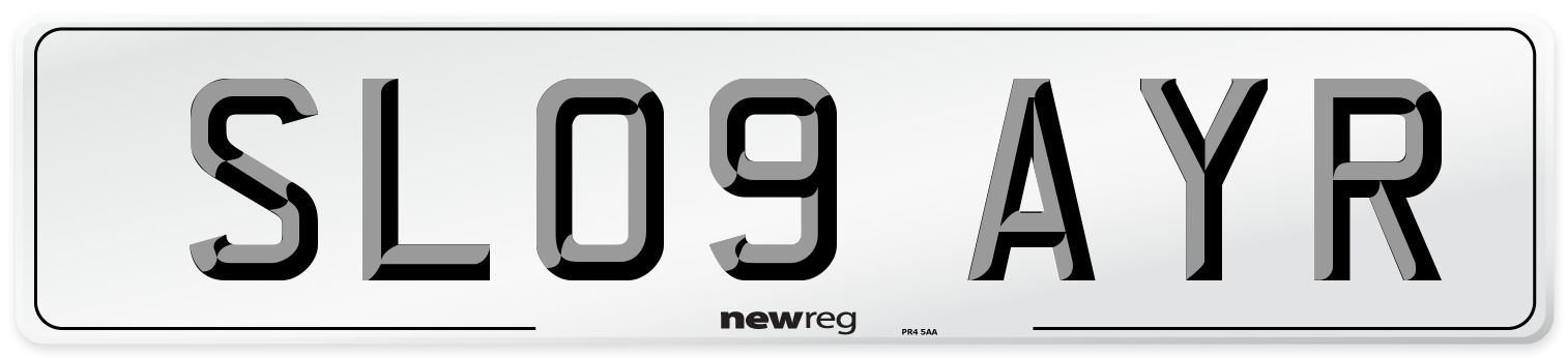 SL09 AYR Number Plate from New Reg